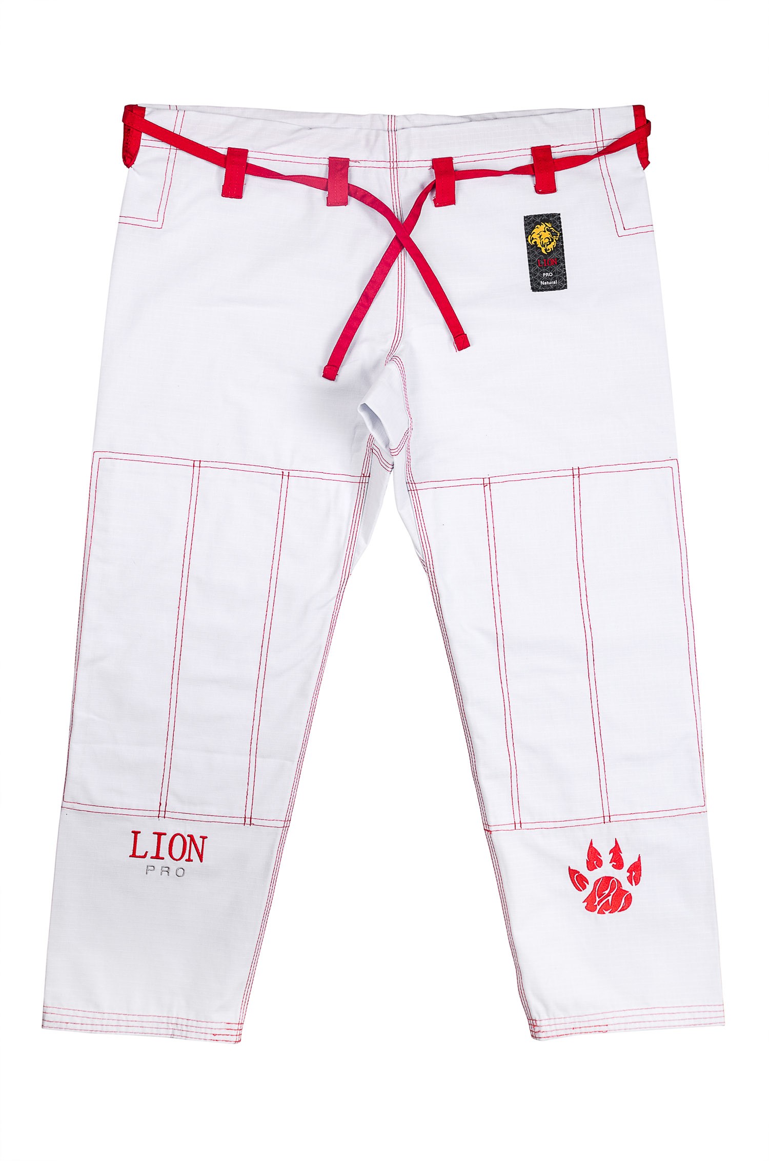 Штаны для gi bjj lion pro - white