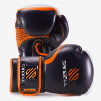 Боксерские перчатки sanabul essential gel black orange