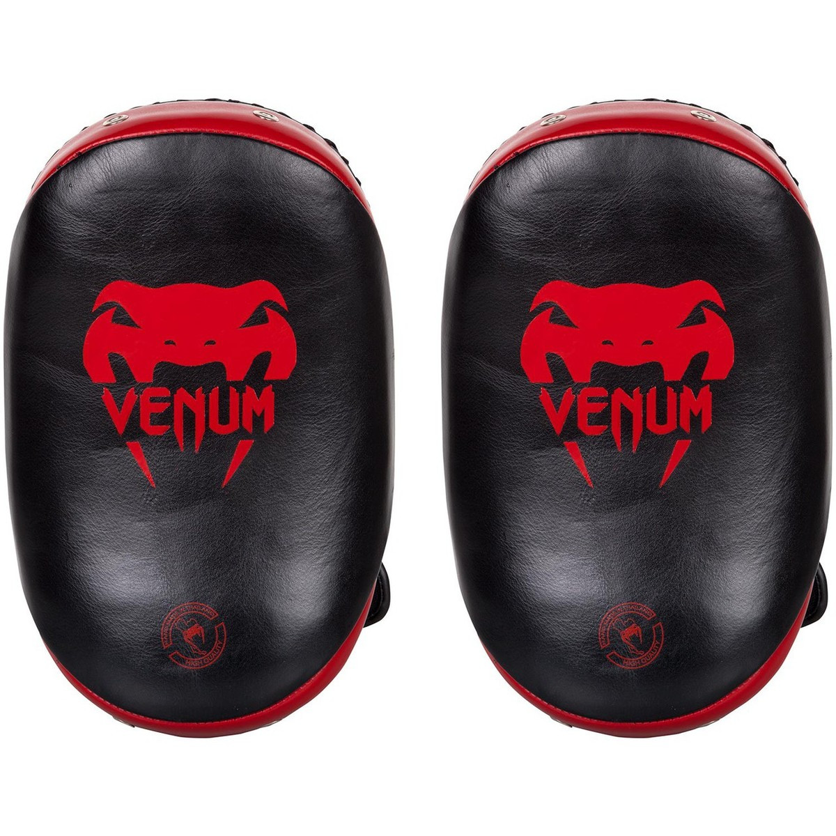 

Тайпэды venum kick pads leather black/red