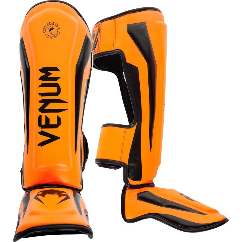 

Защита ног venum elite shin guard neo orange