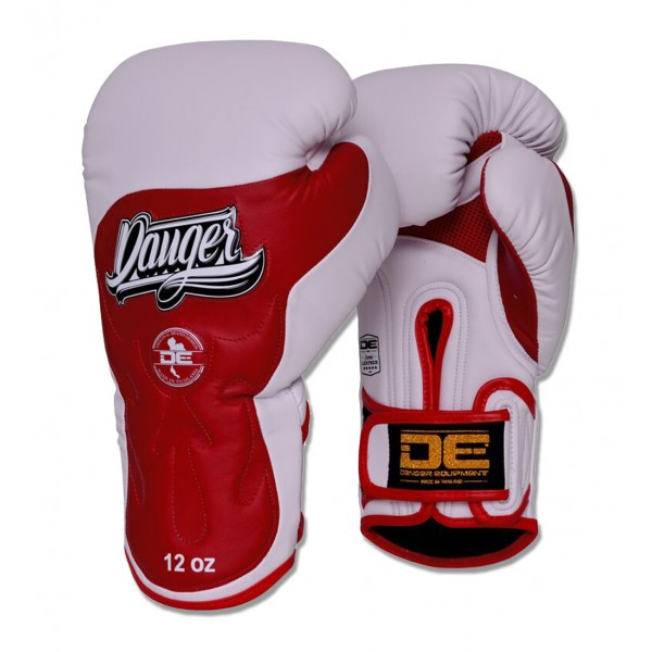 

Боксерские перчатки danger ultimate fighter white/red