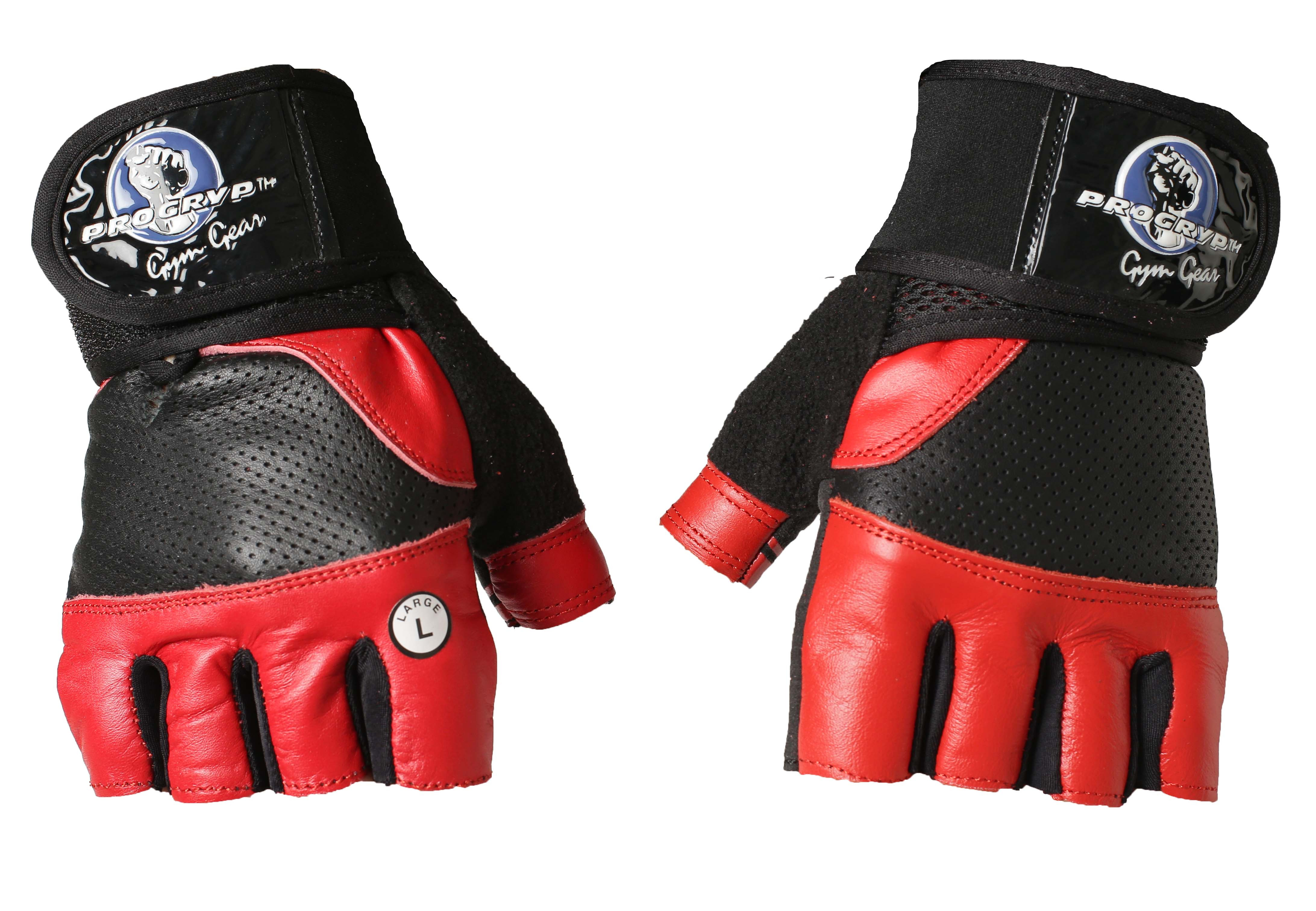 

Перчатки для кроссфита и фитнесса progryp black red
