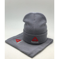 Комплект шапка и бафф reebok crossfit grey