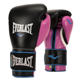 Боксерские перчатки everlast powerlock pu black purple