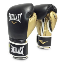 Боксерские перчатки everlast powerlock pu black gold