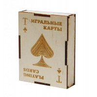 Подарочная коробка для хранения игральных карт "Пиковая масть" Эко