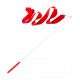 Лента для художественной гимнастики AGR-201 6м, с палочкой 56 см, красный