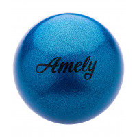 Мяч для художественной гимнастики AGB-103 15 см, синий, с насыщенными блестками